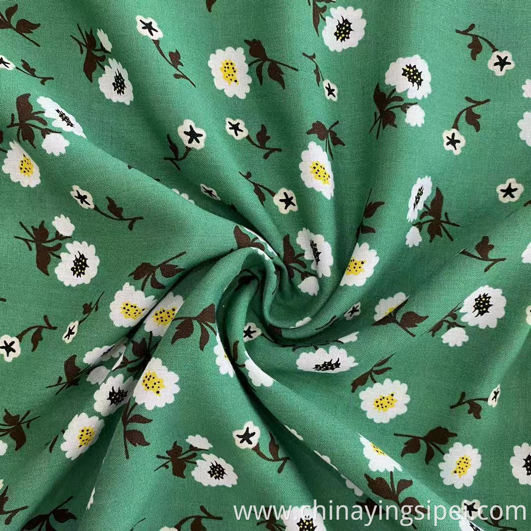 100%R 90Gsm High Quality Breathable Fabric Clothing Fabric Cotton Rayon Printed Knit Fabri